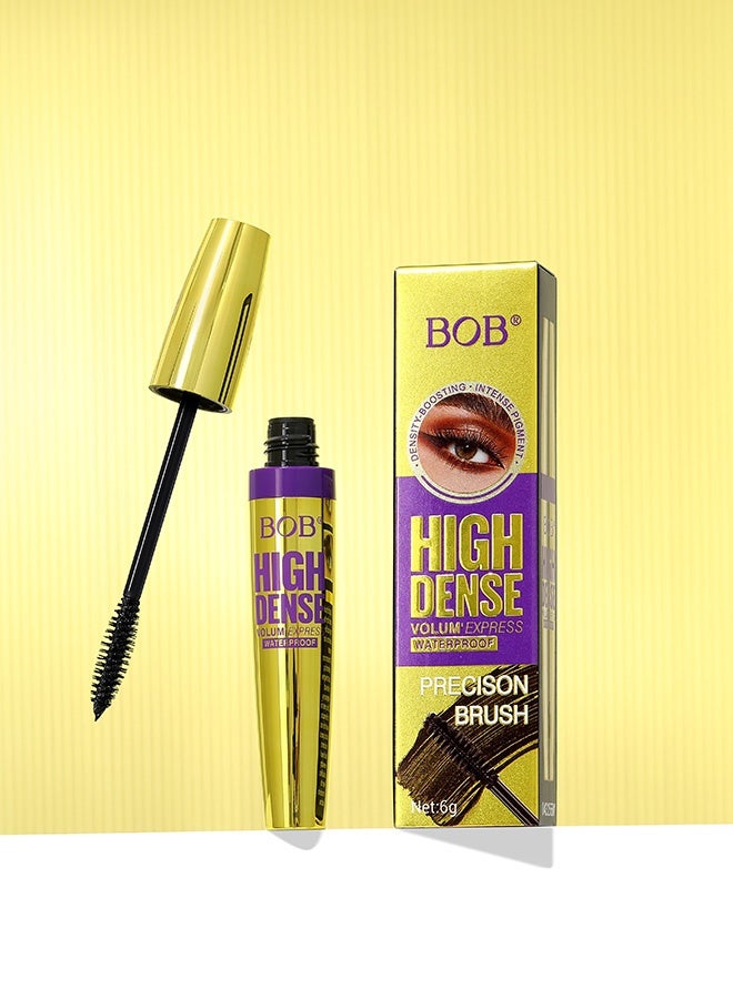 BOB High Dense Volum' Express Mascara - Gold Edition | Waterproof, Smudge-Proof for Hijab, 24H Long Lasting, Intense Black for Dense Curl & Dramatic Volume - Image 4